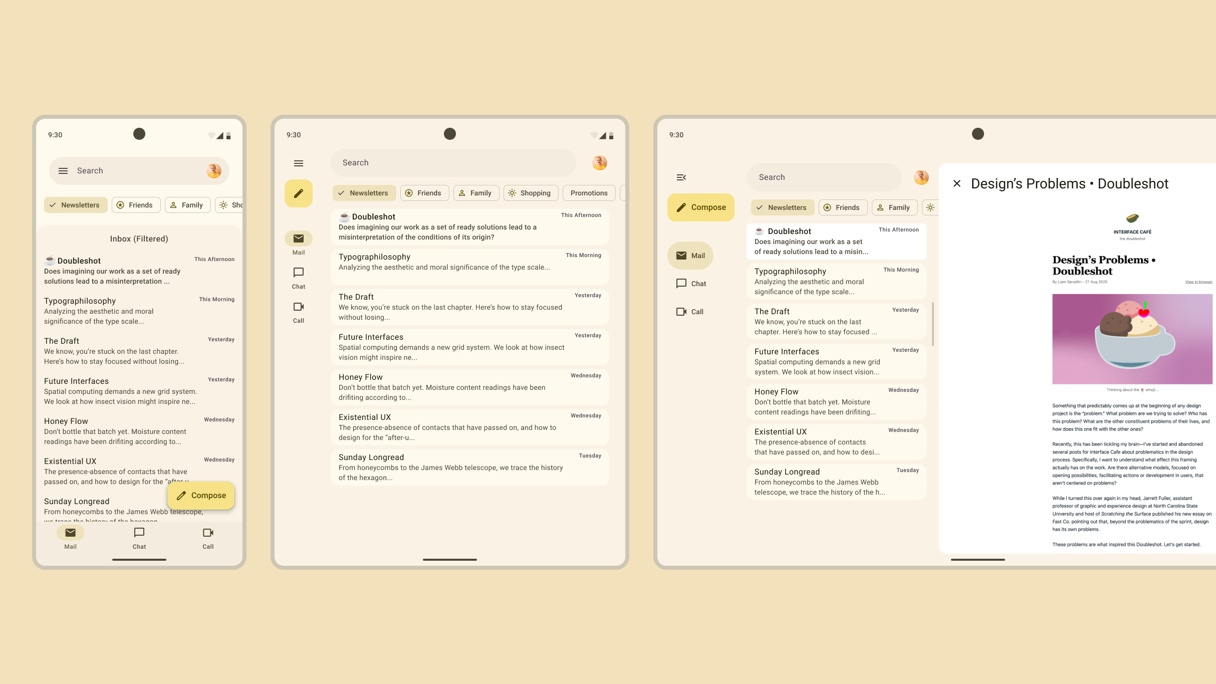 Adaptive layout illustration